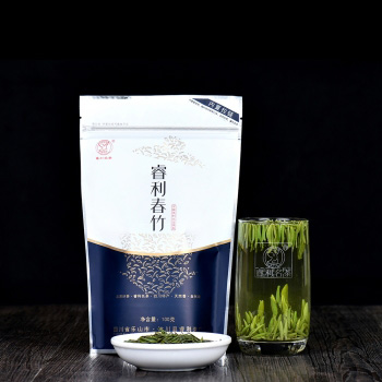 睿利春竹早春明前高山生态绿茶 自封自立袋100克  吉祥系列