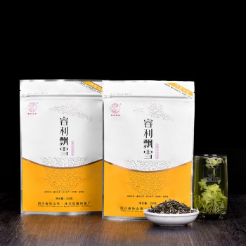 睿利飘雪 早春明前高山生态茶叶 三伏天品质茉莉花 醇香浓郁 自封自立袋2×250克 吉祥系列